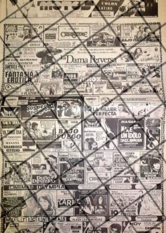 CARTELERA DE CINE RETRO MONTERREY 1984 MOTEL Y OTRAS