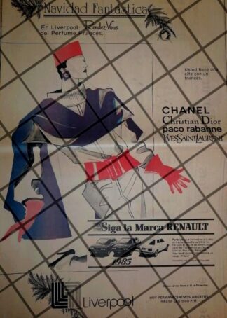 CARTEL PUBLICITARIO RETRO MONTERREY. TIENDAS LIVERPOOL 1984