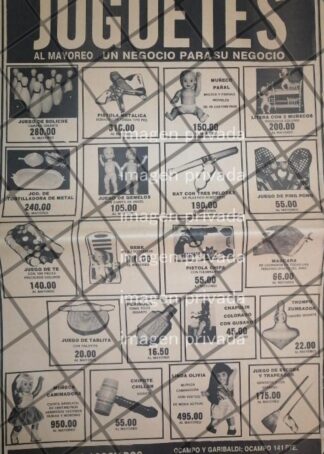 CARTEL RETRO FABRICANTES ASOCIADOS DEL NORTE / JUGUETES
