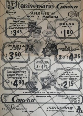 PUBLICIDAD RETRO TIENDA CEMERCA 1969 T. POSTER