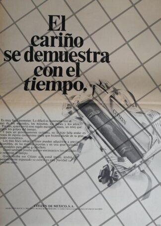 PUBLICIDAD RETRO CITIZEN DE MEXICO S.A 1969 T. POSTER