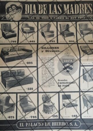 PUBLICIDAD RETRO EL PALACIO DE HIERRO 1954 /135 TAM POSTER RV