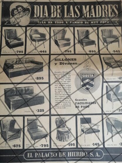 PUBLICIDAD RETRO EL PALACIO DE HIERRO 1954 /135 TAM POSTER RV