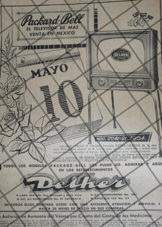 CARTEL PUBLICITARIO RETRO ESTUFAS DELHER 1954 /RV