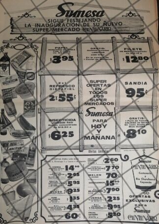 PUBLICIDAD RETRO TIENDA SUMESA 1969 T. POSTER RV