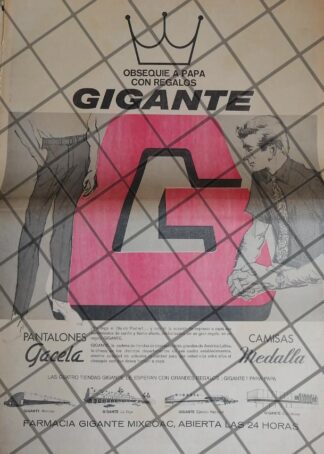 PUBLICIDAD RETRO. TIENDA GIGANTE 1968 T. POSTER /3