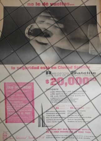 PUBLICIDAD RETRO COLONIA CIUDAD SATELITE D.F. 1969 T. POSTER 4