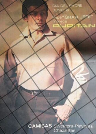 CARTEL DE PUBLICIDAD RETRO. CAMISAS PURITAN 68 TAM POSTER