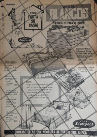 PUBLICIDAD ANTIGUA TIENDA LIVEROOL 1969 /97 TAM POSTER