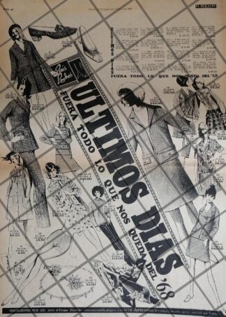 PUBLICIDAD RETRO. TIENDA PARIS LONDRES 1969 TAM. POSTER /6