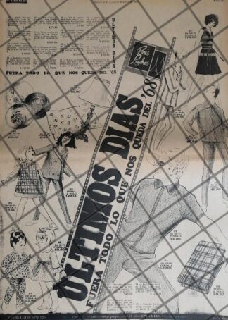 PUBLICIDAD RETRO. TIENDA PARIS LONDRES 1969 TAM. POSTER /5