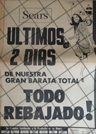 PUBLICIDAD RETRO. TIENDA SEARS 1969 TAM. POSTER /14