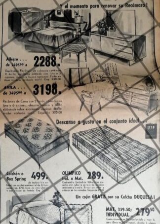 PUBLICIDAD RETRO TIENDA SALINAS Y ROCHA 1969 /10