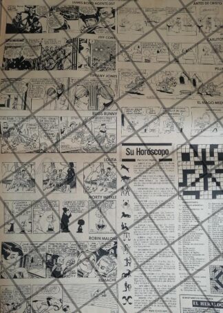 TIRA COMICA RETRO 17 FEBRERO 1969 T. POSTER