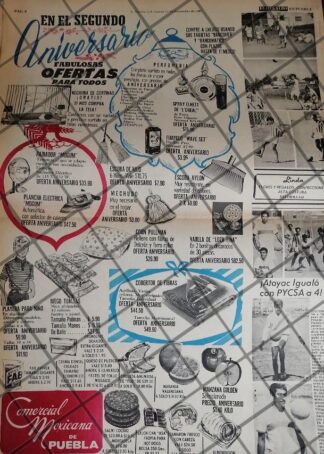 PUBLICIDAD RETRO TIENDA COMERCIAL MEXICANA PUE 1969 /4
