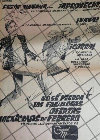 PUBLICIDAD RETRO TIENDA COMERCIAL MEXICANA D.F 1969