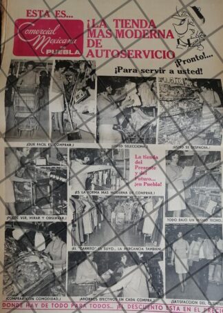 PUBLICIDAD RETRO INAUGURAN TIENDA COMERCIAL MEXICANA PUE