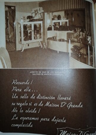 CARTEL PUBLICITARIO RETRO TIENDAS MAISON D`GRANDA 1948 2