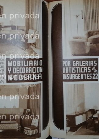 CARTEL ANTIGUO MUEBLERIA GALERIAS ARTISTICAS S.A 1948