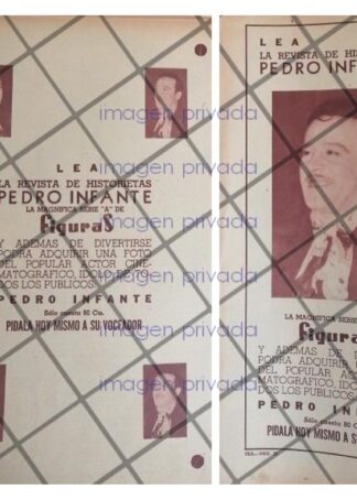 CARTEL PUBLICITARIO RETRO LANZAN REVISTA PEDRO INFANTE /N10