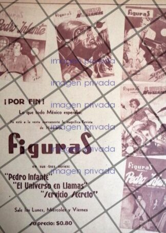 CARTEL PUBLICITARIO RETRO LANZAN REVISTA PEDRO INFANTE /N7