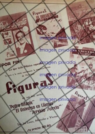 CARTEL PUBLICITARIO RETRO LANZAN REVISTA PEDRO INFANTE /N3
