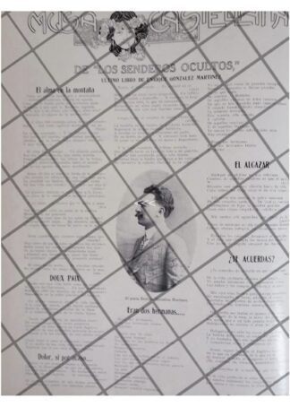 AFICHE RETRO ENRIQUE GONZALEZ MARTINES PRESENTA LIBRO 1911