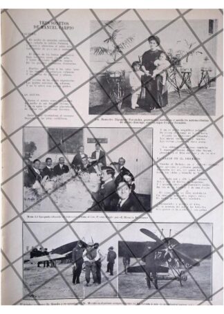 AFICHE RETRO PILOTO MARTIN MENDIA Y MAS NOTAS 1911 *R