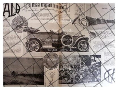 CARTEL ANTIGUO ORIGINAL DE AUTOS ITALA 1911 GANA LA CARRERA EL IMPARCIAL / SUPER RARO 10++ - Image 5