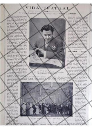 AFICHE ANTIGUO ACTOR GERARDO DE NIEVA TEATRO ARBEU 1911 *R