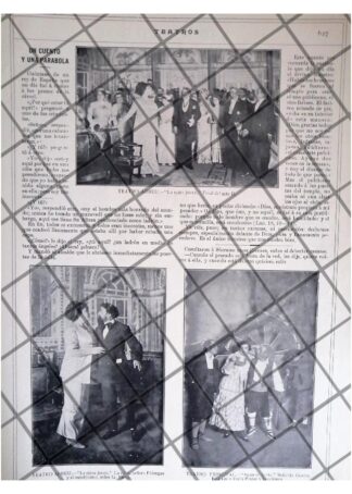 AFICHE ANTIGUO VIRGINIA FABREGAS, TEATRO ARBEU 1911 *R