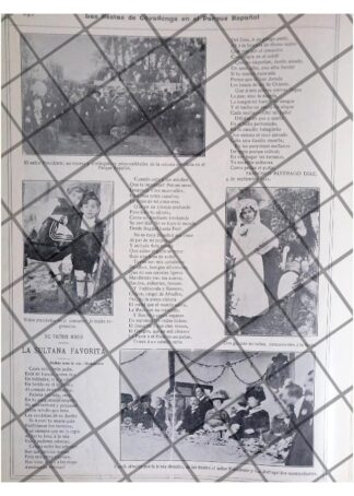 AFICHE ANTIGUO FIESTA COVADONGA, PARQUE ESPAÑOL 1911 *R