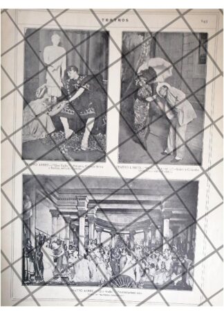 AFICHE ANTIGUO JOAQUIN PARDAVE Y OTROS. TEATRO ARBEU 1911
