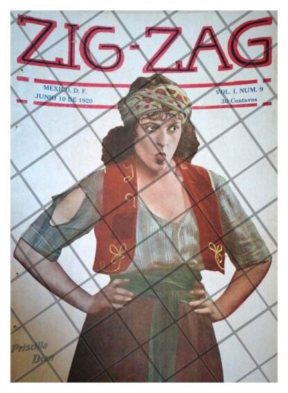 PORTADA ANTIGUA. ACTRIZ DE CINE MUDO PRICILLA DEAN 1920
