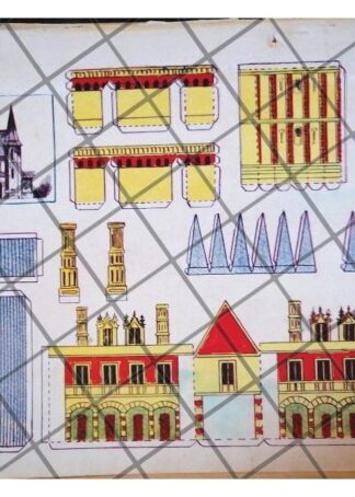 RARO JUGUETE ANTIGUO DE PAPEL. CASITA 1920