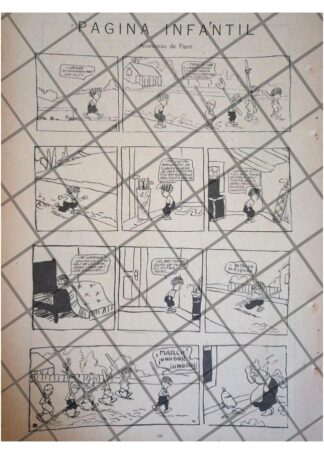 RARA TIRA COMICA ANTIGUA. AVENTURAS DE PIPIRI 1920 /8