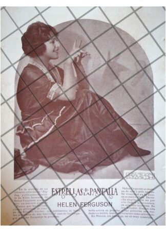 AFICHE ANTIGUO. ACTRIZ. HELEN FERGUSON 1920 CINE MUDO