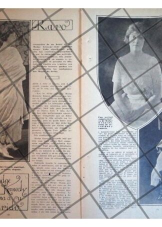 AFICHE ANTIGUO ACTRIZ MADGE KENNEDY 1920 CINE MUDO