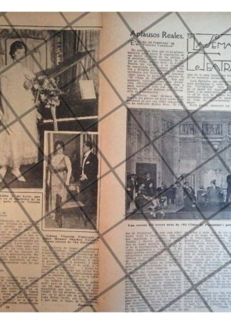 AFICHE ANTIGUO LA CIA. DE TEATRO VIRGINIA FABREGAS 1920