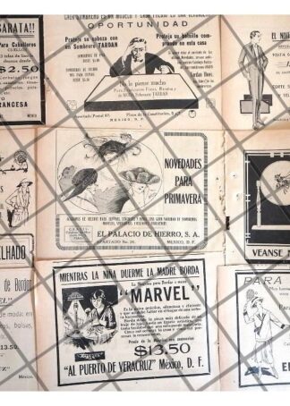 10 AFICHES ANTIGUOS TIENDAS DE MEXICO EPOCA PORFIRIANA