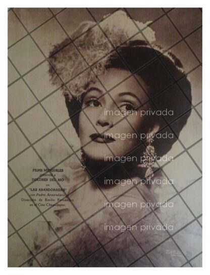 AFICHE RETRO 1944 PELICULA LAS ABANDONADAS DOLORES DEL RIO