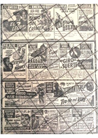CARTELERA DE CINE RETRO DIC 1955