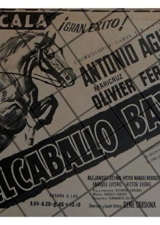 PUBLICIDAD RETRO PELICULA. EL CABALLO BAYO 1969