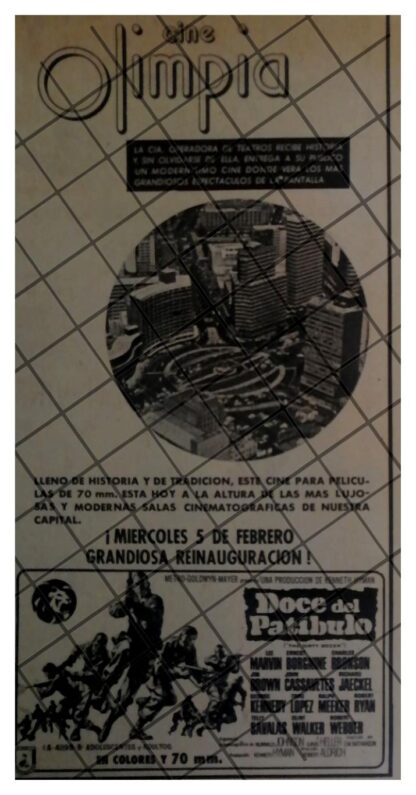 AFICHE RETRO PELICULA. DOCE AL PATIBULO 1967