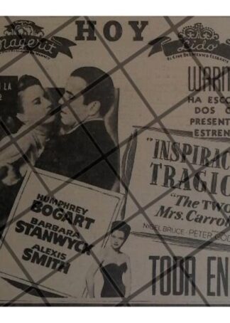 CARTEL RETRO PELICULA. INSPIRACION TRAGICA 1947