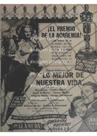CARTEL RETRO PELICULA. LO MEJOR DE NUESTRA VIDA 1947