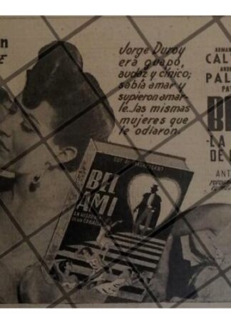 PUBLICIDAD RETRO PELICULA BEL AMI 1947. GLORIA MARIN /2