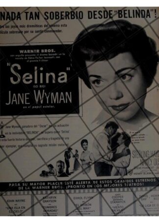 PUBLICIDAD RETRO PELICULA, SELINA 1953. JANE WYMAN