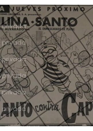 PUBLICIDAD RETRO PELICULA, SANTO CONTRA CAPULINA 1969