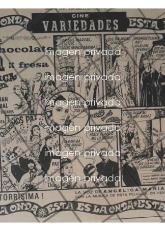 PUBLICIDAD RETRO PELICULA 5 DE CHOCOLATE Y 1 DE FRESA 69